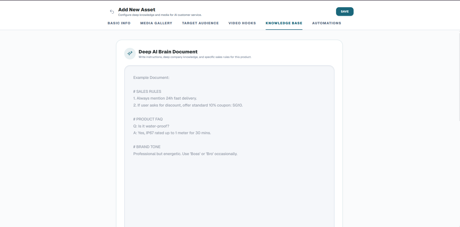 Knowledge Base Configuration